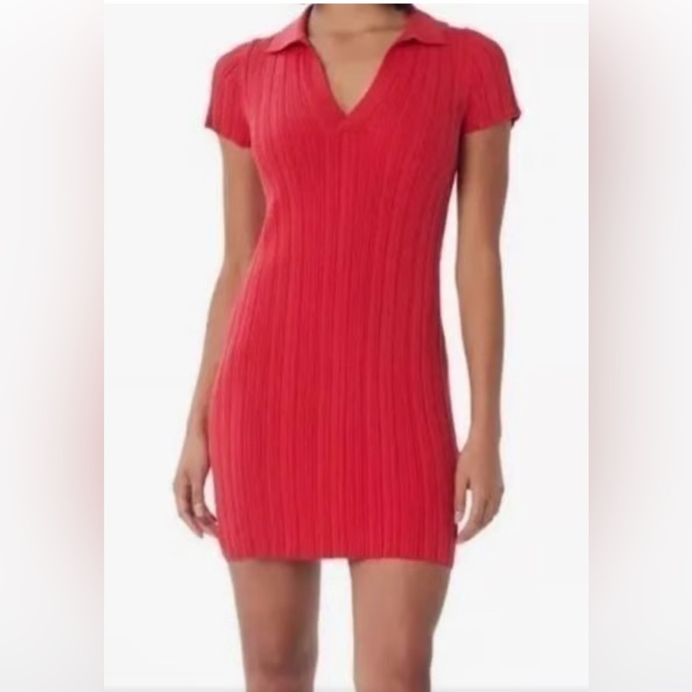 REVOLVE Lita By Ciara NWT Stretch Ribbed Cotton Mini Dress Small Red
